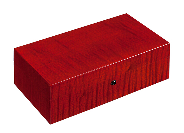 4隻裝紅(hóng)色虎斑鋼琴烤漆手表盒
