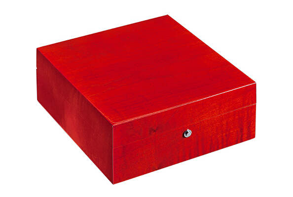 6隻裝紅(hóng)色虎斑鋼琴烤漆手表盒
