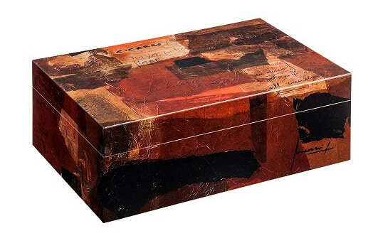 抽象畫(huà)鋼琴烤漆雪茄盒（120支）